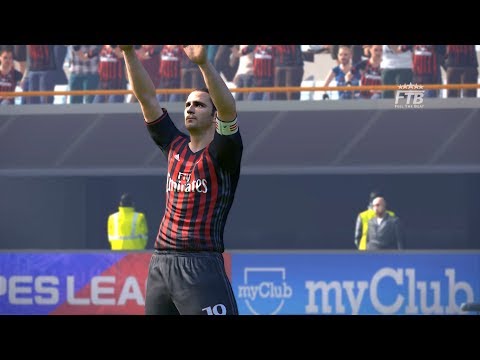 AC Milan vs FC Barcelona | PES 2017 | 9 new signings in the starting lineups