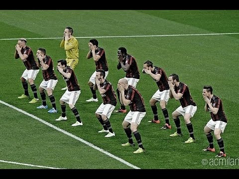 Epic AC Milan Dance Bizarrely perform the New Zealand rugby side’s HAKA Vs Carpi