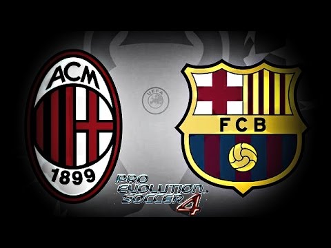 Pro Evolution Soccer 2004 | AC Milan VS FC Barcelona