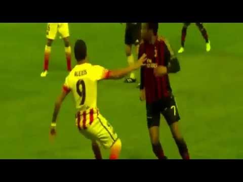 Robinho Amazing Skill vs Alexis Sanchez- AC Milan vs Barcelona 1-1- 22 10 2013-