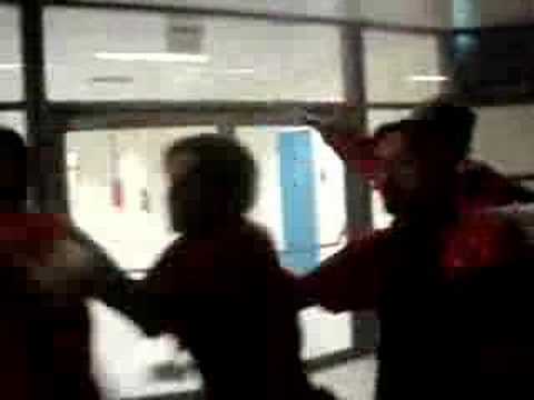 AC Milan Team Celebrating Outside the stadium