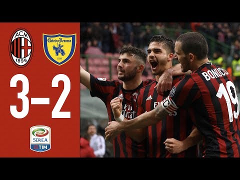 Highlights AC Milan 3-2 Chievo Verona – Serie A TIM 2017/18 – 19/3/2018