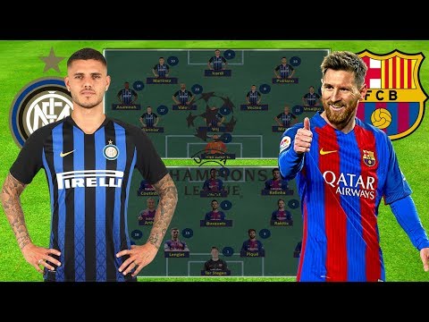 INTER MILAN vs BARCELONA Lineup Squad & Prediction 06-Nov-2018 | CHAMPIONS LEAGUE 2018/2019