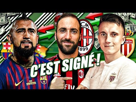 20 TRANSFERTS OFFICIELS POUR LA SAISON 2018/2019 6.0 ! (Vidal, Higuain, Bonucci, Digne, …)