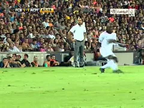 Barcelona vs AC Milan Gamper Trophy 25.08.2010 Inzaghi goal