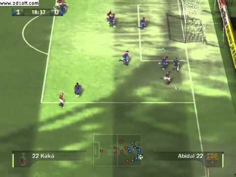 FIFA 08 – 1 vs 1 – AC Milan vs FC Barcelona (Real Players Playing)