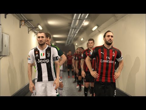 AC Milan vs Juventus I Debut for Higuain & Bonucci I PES 2018 Gameplay