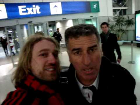 AC Milan at Manchester Airport after Man United game at Old Trafford, 10-03-2010, Beckham return