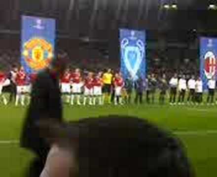 Manchester United v Milan Entrance Champs League