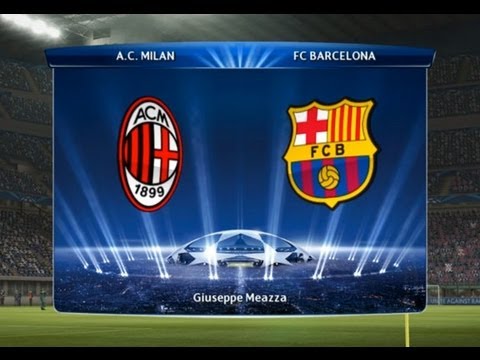 UEFA Champions League: PES 2013 Predicts Result A.C. Milan vs. FC Barcelona