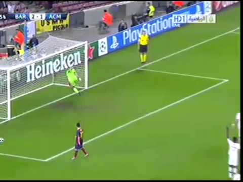 messi amazing goals vs milan ( offside )