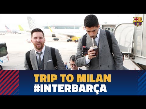 Barça lands in Milan ahead of the Champions League match against Inter