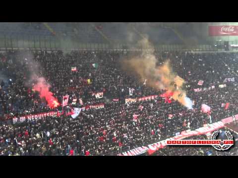 Goal for AC Milan + fans celebration (Curva Sud). Milan – Lazio 3:0. 2.03.2013