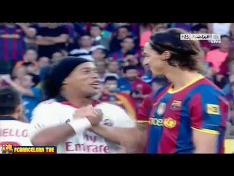 FC Barcelona Vs AC Milan 1-1 Joan Gamper Throphy 25.08.10 Ronaldinho Ibrahimovic