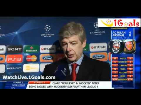 AC Milan vs Arsenal 4-0 Arsene Wenger Post Match Interviews 2011/12 UEFA Champions League