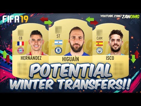 FIFA 19 | POTENTIAL WINTER TRANSFERS!! | FT. HAZARD, ISCO, HIGUAIN…