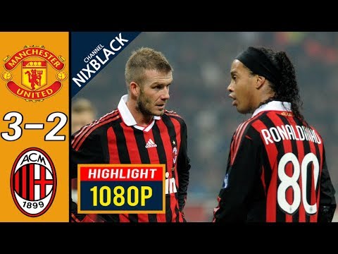 Manchester United 3-2 AC Milan 2010 UCL Round of 16 All goals & Highlights FHD/1080P