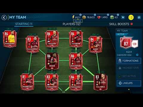 Fifa Mobile – Ac Milan Team 2018-2019.