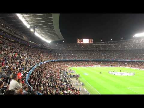 FC Barcelona Chant at Camp Nou – AC Milan 11/7/13