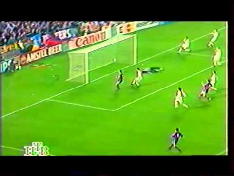 Season 1994/1995. FC Barcelona – Paris Saint-Germain FC – 1:1 (highlights)