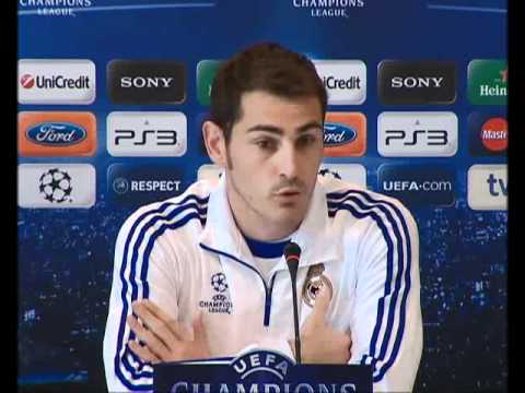 Casillas Press conference Real Madrid-AC Milan  19-10-2010