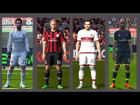 New kit completo A.C. Milan 2015/2016 Para Pes 2015 HD [DESCARGAR]