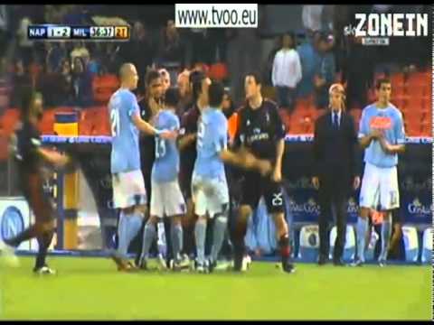 Napoli vs AC Milan 1:2!  A little incident! 25.10.2010!.