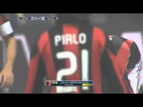 Zlatan knocks Materazzi Inter – Milan- 2010-11-14-HD View.