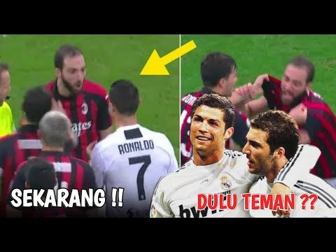 Perkelahian!?? Apa Yang Terjadi Antara Higuain & Cristiano Ronaldo ? ⚫ AC Milan vs Juventus